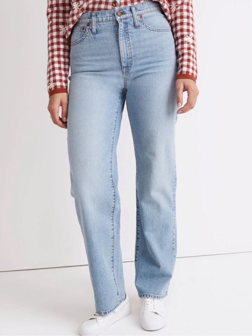 Madewell Slim Wide-Leg Full-Length Light Wash Jeans